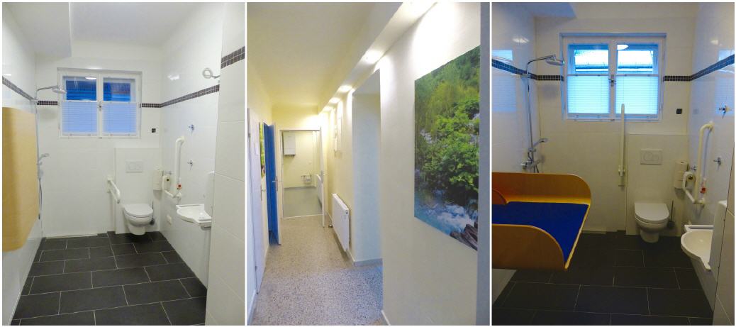 V&ouml;llige Barrierefreiheit und Wickeltisch